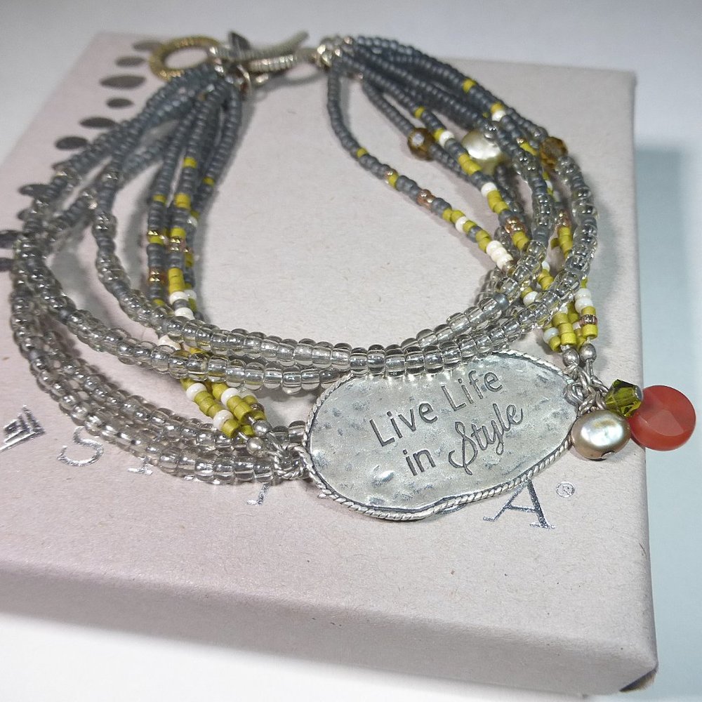 Silpada B2254 Live Life in Style Bracelet Multi Strand Sterling Silver Pearl